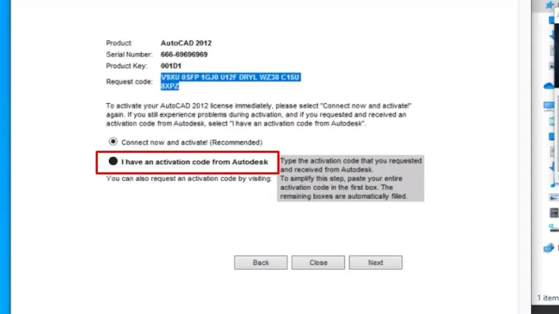 Tải Autocad 2012 Hướng dẫn bằng video 29 Tích vào I heva an activa.......